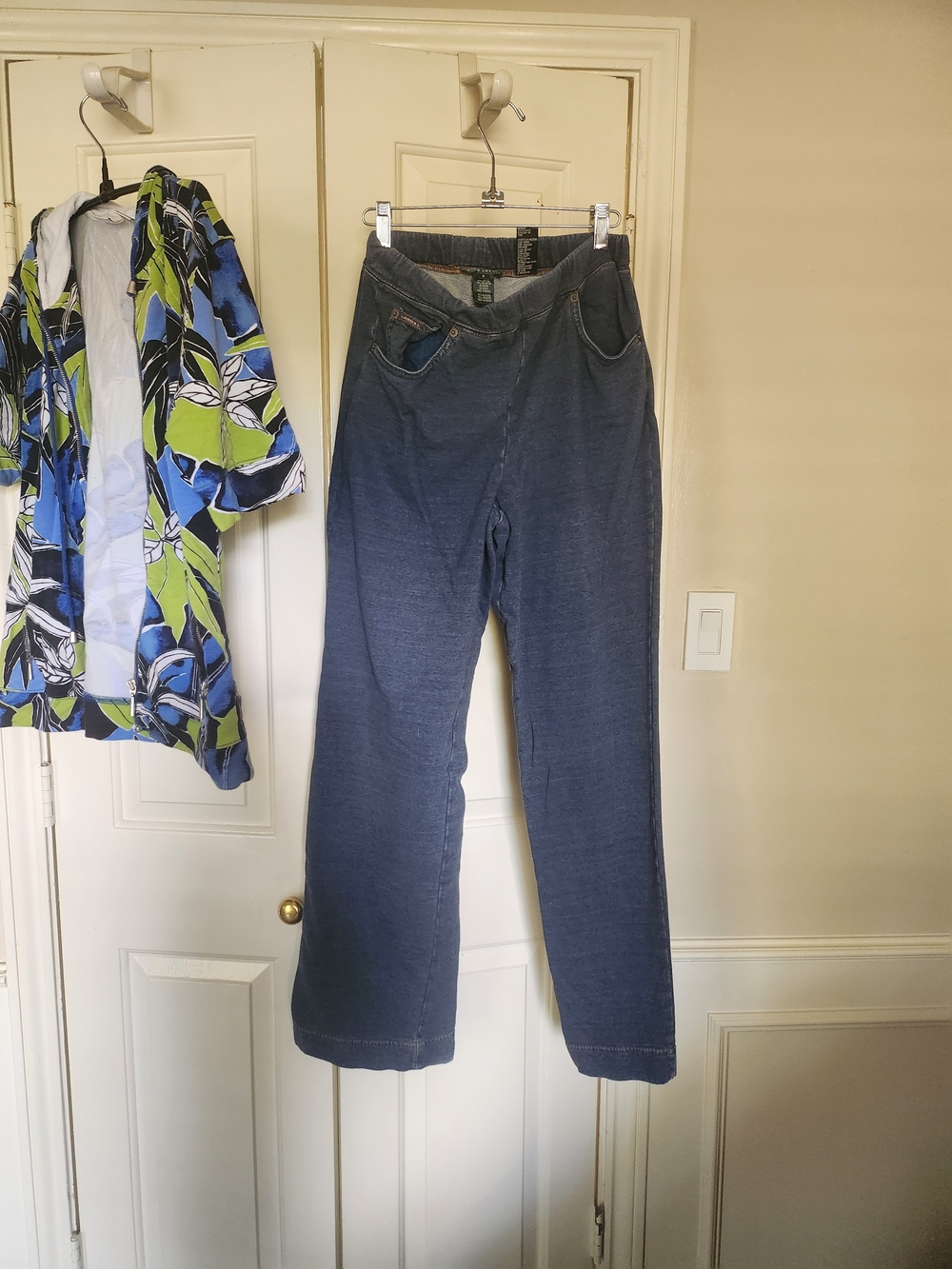 Ralph Lauren Straight-Leg Pull-On Pants in Denim Blue